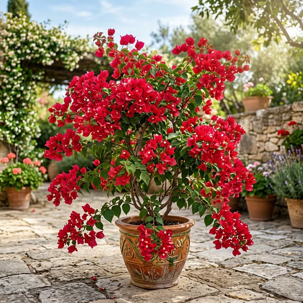 Red Bougainvillea Bush
